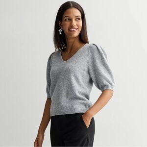 Women's Nine West V-Neck Puff Sleeve Top